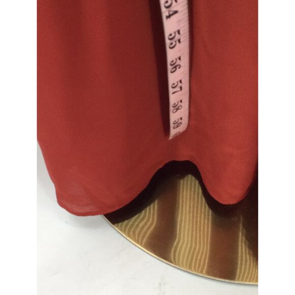 AW BRIDAL 14 1X plus rust red bridesmaid cocktail formal party maxi dress b125 - Picture 3 of 7